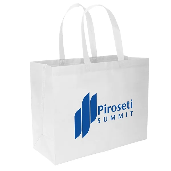 Economical non-woven Value budget tote, Heat sealed handles... from ASI 37940 Bag Makers Inc