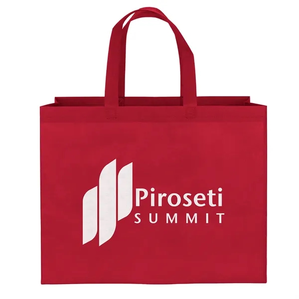 Economical non-woven Value budget tote, Heat sealed handles... from ASI 37940 Bag Makers Inc