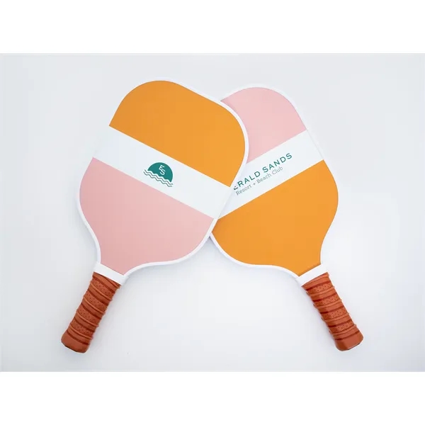 High-quality Pickleball Set featuring two fiberglass paddles with vibrant, edge-to-edge, full-color... from ASI 45657 Pop! Promos