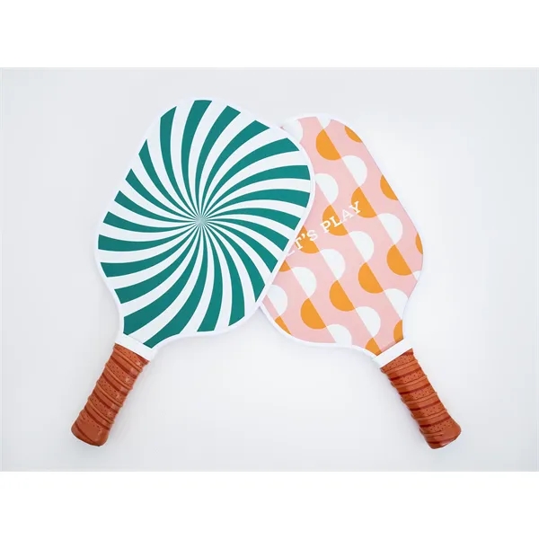 High-quality Pickleball Set featuring two fiberglass paddles with vibrant, edge-to-edge, full-color... from ASI 45657 Pop! Promos