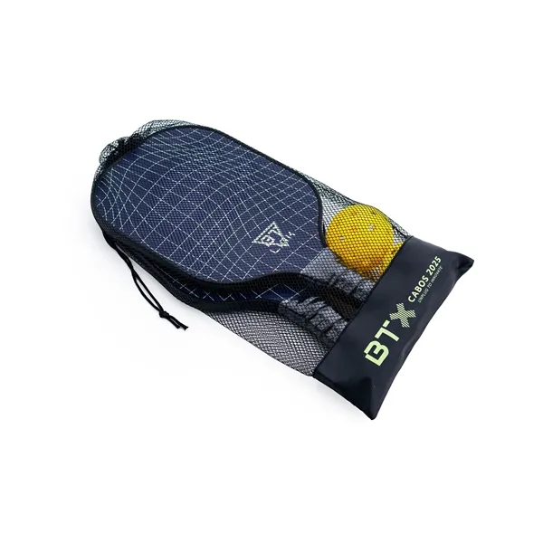 High-quality Pickleball Set featuring two fiberglass paddles with vibrant, edge-to-edge, full-color... from ASI 45657 Pop! Promos