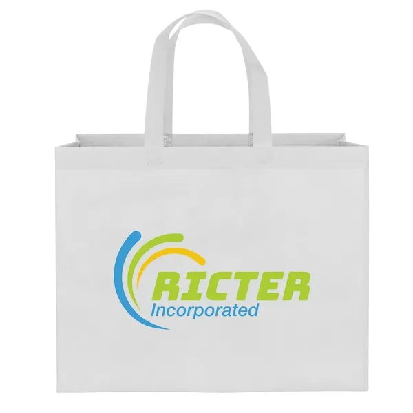 Economical non-woven Value™ Budget Tote features heat-sealed handles... from ASI 37940 Bag Makers Inc