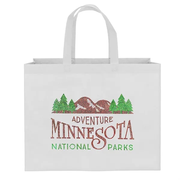 Economical non-woven Value Budget Tote features heat-sealed handles.... from ASI 37940 Bag Makers Inc