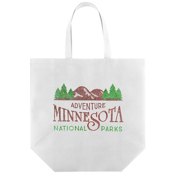 Economical non-woven Value Budget Tote features heat-sealed handles.... from ASI 37940 Bag Makers Inc