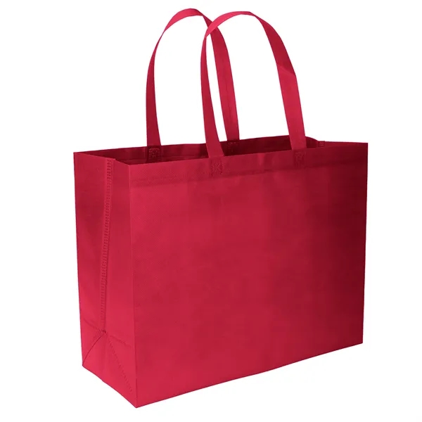 Economical non-woven Value Budget Tote features heat-sealed handles.... from ASI 37940 Bag Makers Inc