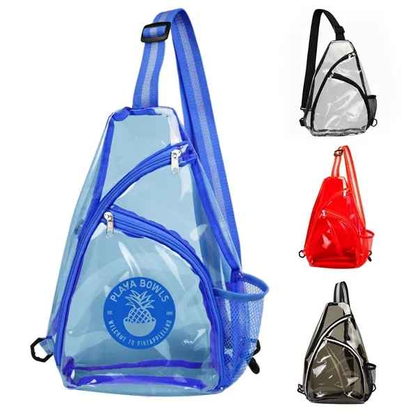 Clear Sling Bag Backpack. 100% BPA and PVC Free.... from ASI 90859 Tempo Industries Inc / Tempo Tempoline