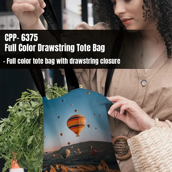 Full Color Drawstring Tote Bag... from ASI 30208 A P Specialties / AP Specialties