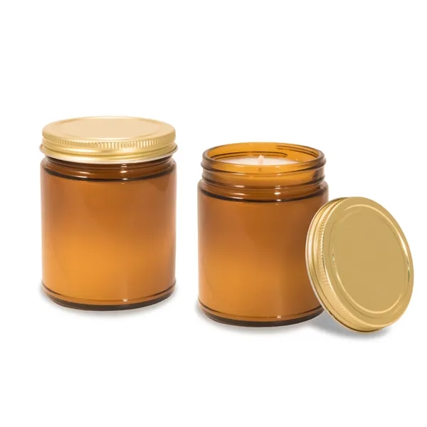 8 oz. Amber Apothecary Jar Candle - available in custom scents... from ASI 38850 Bath Promotions / Bath Promotions