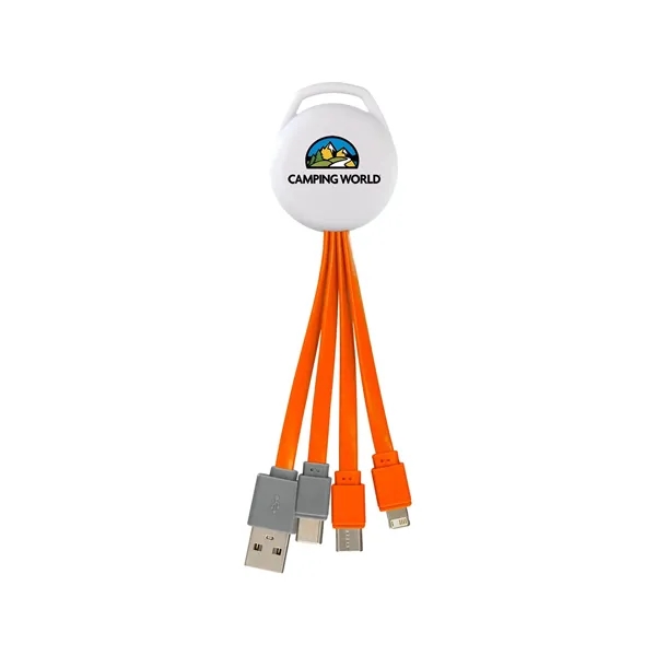 FULL COLOR VIVID DUAL INPUT 3-IN-1 CHARGING CABLE... from ASI 30208 A P Specialties / AP Specialties