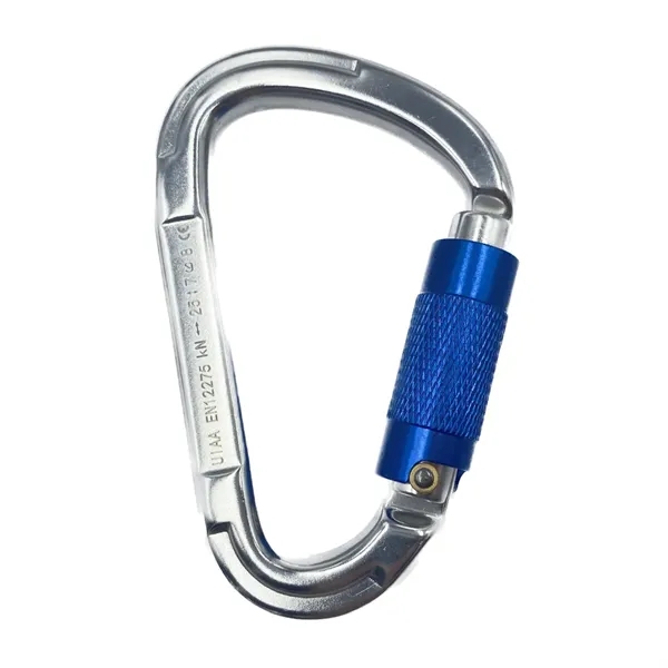 D-Shape twist gate carabiner plus laser engraving on 1 location plus... from ASI 37218 Athena Promo (tm)