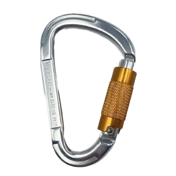 D-Shape twist gate carabiner plus laser engraving on 1 location plus... from ASI 37218 Athena Promo (tm)