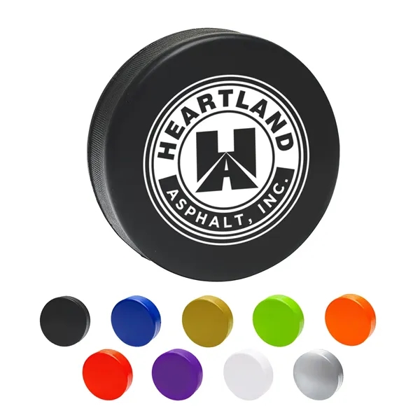 3" squeezable foam hockey puck stress reliever... from ASI 63549 Jornik Manufacturing Corp / Jornik