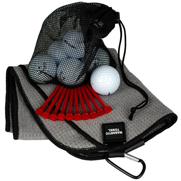 Golf kit with a towel and golf balls.... from ASI 57653 Gold Bond