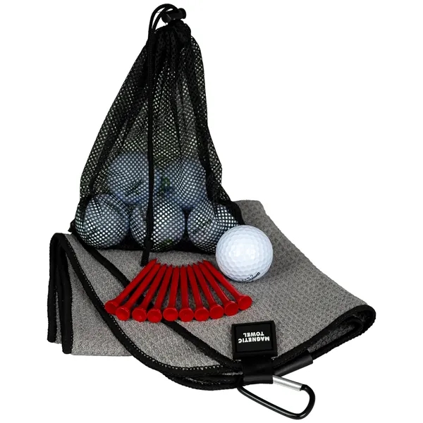 Golf kit with a towel and golf balls.... from ASI 57653 Gold Bond
