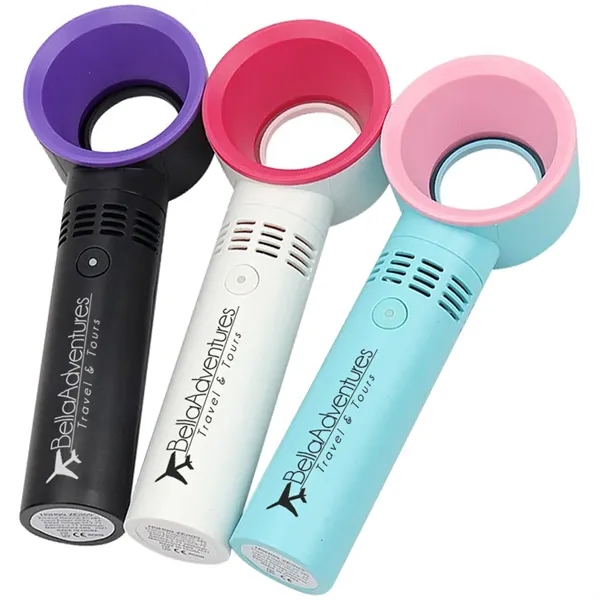 2000mAh portable hand fan with bladeless design, three speeds, flashlight and... from ASI 39552 BEL Promo