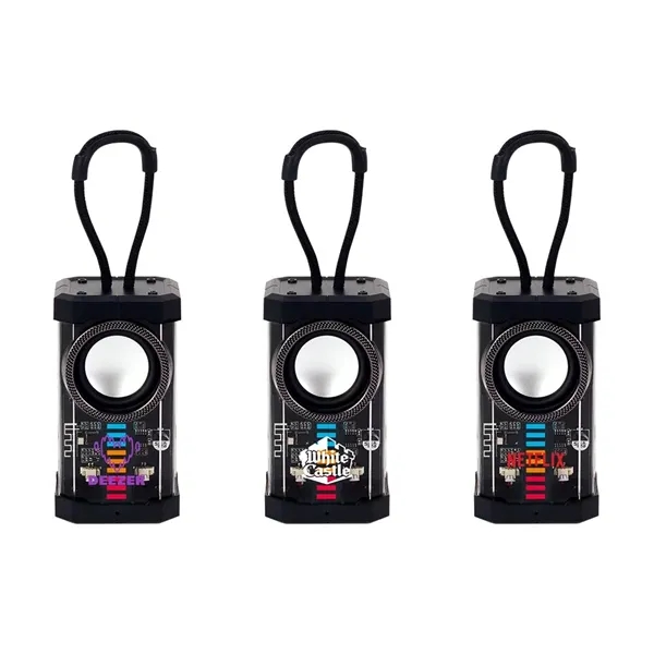 Wearable Bluetooth speaker with clear body and LED lights.... from ASI 88060 Snugz/USA Inc