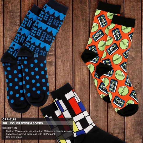 Full Color Woven Socks... from ASI 30208 A P Specialties / AP Specialties