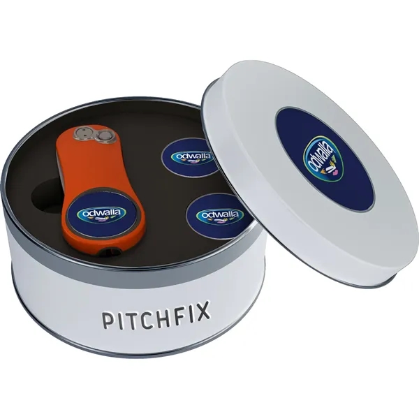 Divot with ABS handles, pencil sharpener, two ball markers, and tin.... from ASI 57653 Gold Bond