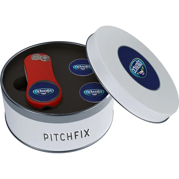 Divot with ABS handles, pencil sharpener, two ball markers, and tin.... from ASI 57653 Gold Bond