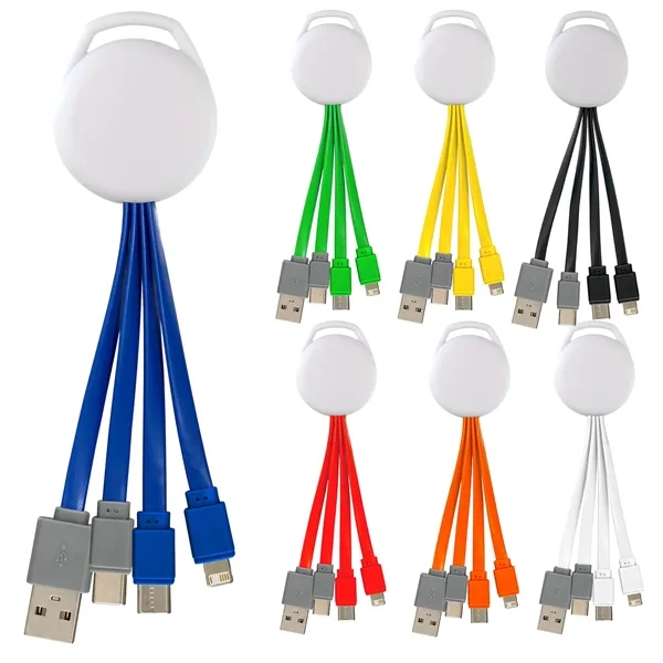 FULL COLOR VIVID DUAL INPUT 3-IN-1 CHARGING CABLE... from ASI 30208 A P Specialties / AP Specialties
