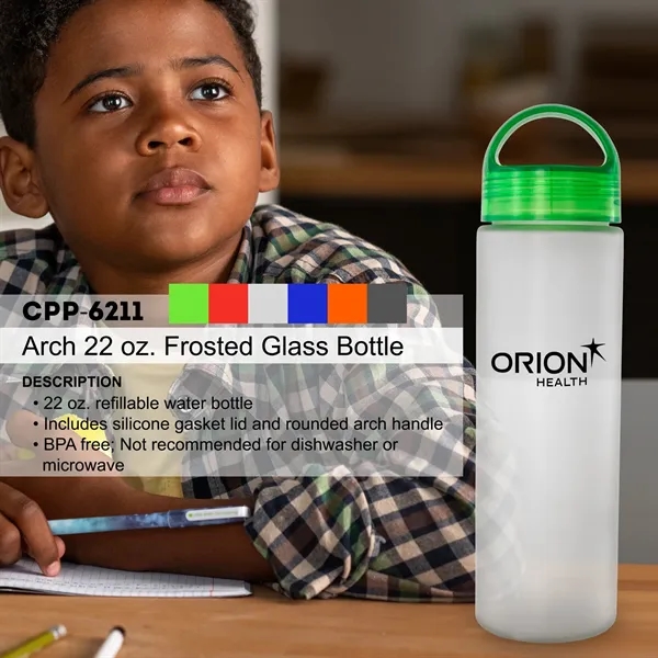 Arch 22 oz. Frosted Glass Bottle... from ASI 30208 A P Specialties / AP Specialties