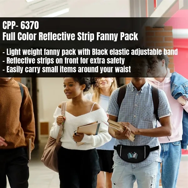 Full Color Reflective Strip Fanny Pack... from ASI 30208 A P Specialties / AP Specialties