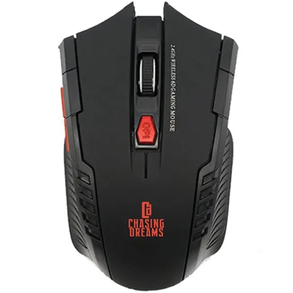 Wireless optical mouse with sculpted design for palm rest grip.... from ASI 39552 BEL Promo