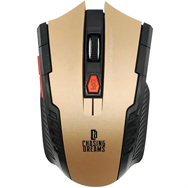 Wireless optical mouse with sculpted design for palm rest grip.... from ASI 39552 BEL Promo