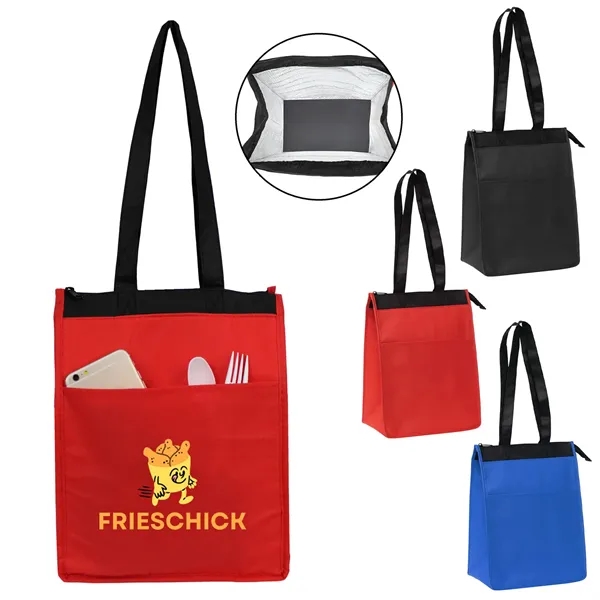 10.5" x 13.5" x 6.5" non-woven PP insulated lunch tote with... from ASI 37980 Bagworld