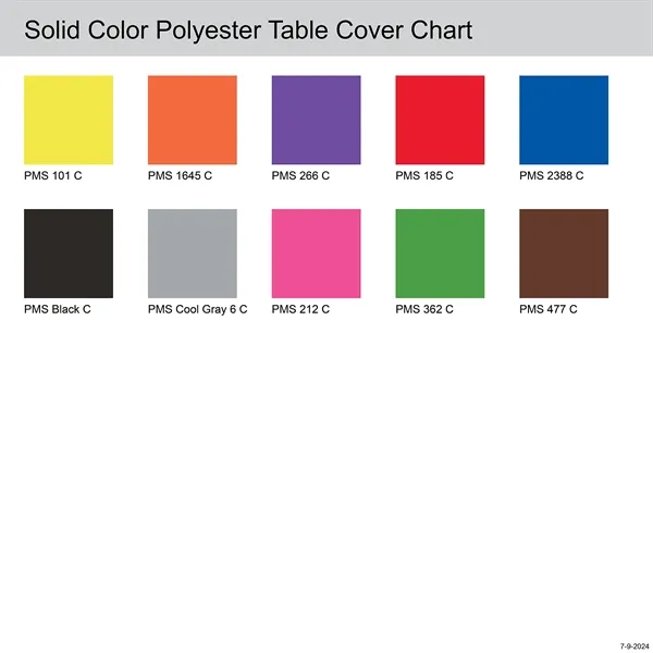8' Blank Solid Color Display Polyester Table Throw.... from ASI 80228 Quinn