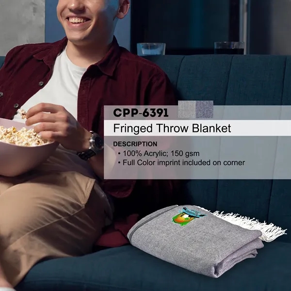 Fringed Throw Blanket... from ASI 30208 A P Specialties / AP Specialties