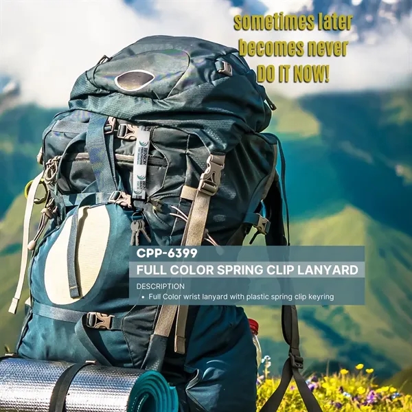 Full Color Spring Clip Lanyard... from ASI 30208 A P Specialties / AP Specialties