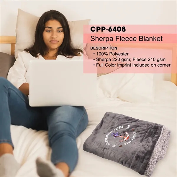 Sherpa Fleece Blanket... from ASI 30208 A P Specialties / AP Specialties