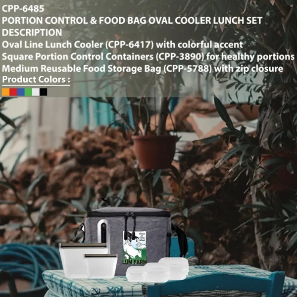Portion Control & Food Bag Oval Cooler Lunch Set... from ASI 30208 A P Specialties / AP Specialties