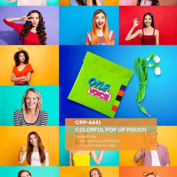 Colorful Pop Up Pouch... from ASI 30208 A P Specialties / AP Specialties