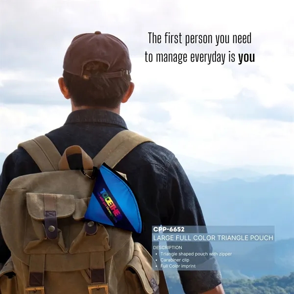 Large Full Color Triangle Pouch... from ASI 30208 A P Specialties / AP Specialties