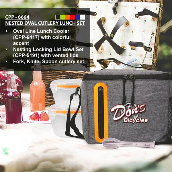 Nested Oval Cutlery Lunch Set... from ASI 30208 A P Specialties / AP Specialties