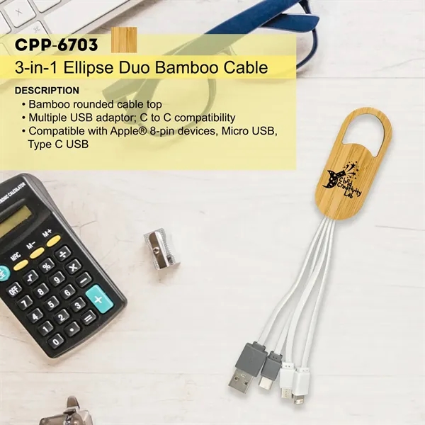 3 IN 1 ELLIPSE DUO BAMBOO CABLE... from ASI 30208 A P Specialties / AP Specialties