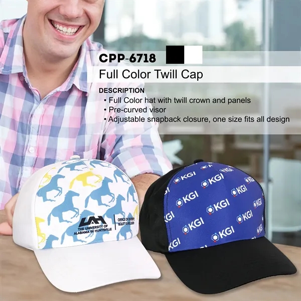 FULL COLOR TWILL CAP... from ASI 30208 A P Specialties / AP Specialties