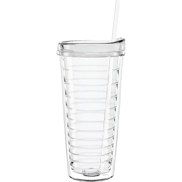 22-ounce drinking glass with a lid, straw, and double-wall insulation.... from ASI 57653 Gold Bond