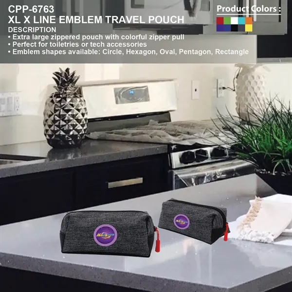 XL X LINE EMBLEM TRAVEL POUCH... from ASI 30208 A P Specialties / AP Specialties
