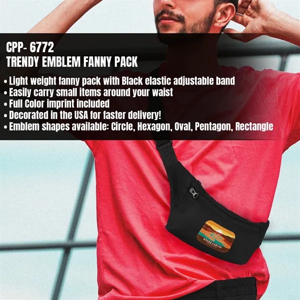 TRENDY EMBLEM FANNY PACK... from ASI 30208 A P Specialties / AP Specialties