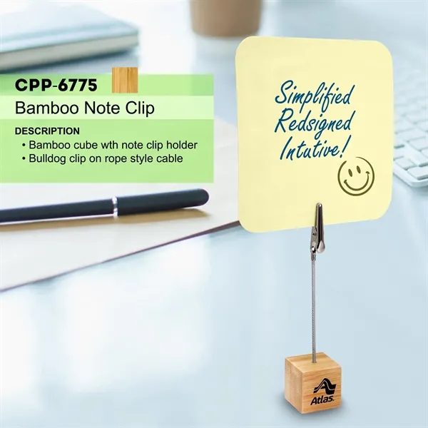 BAMBOO NOTE CLIP... from ASI 30208 A P Specialties / AP Specialties