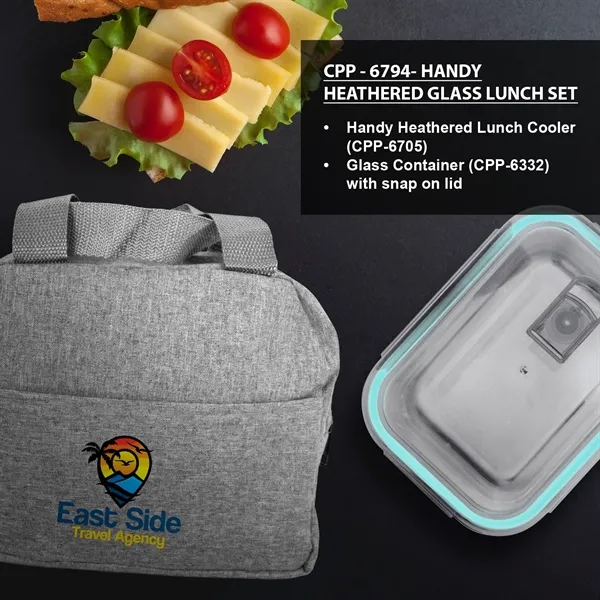 Handy Heathered Glass Lunch Set... from ASI 30208 A P Specialties / AP Specialties