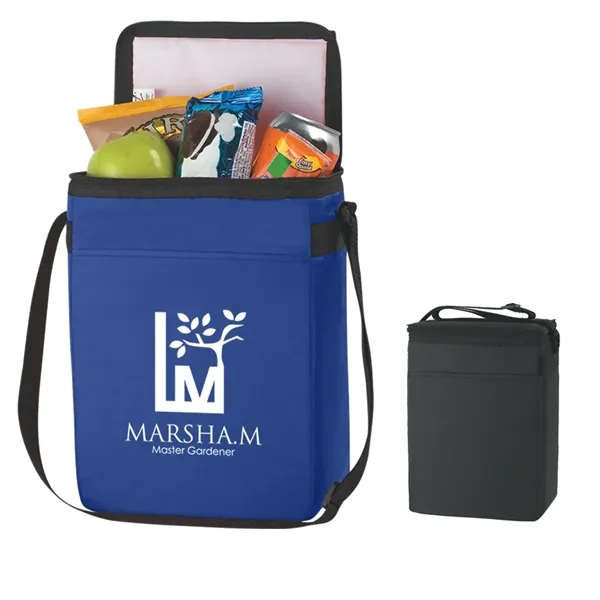 12 pack cooler made of 210 Denier Polyester with adjustable shoulder... from ASI 61125 Hit Promotional Products / Hit®
