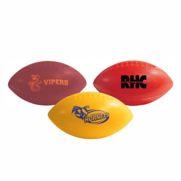 6" mini plastic footballs that come in a variety of colors... from ASI 55675 Galaxy Balloons Inc / Galactic Fun Time Line