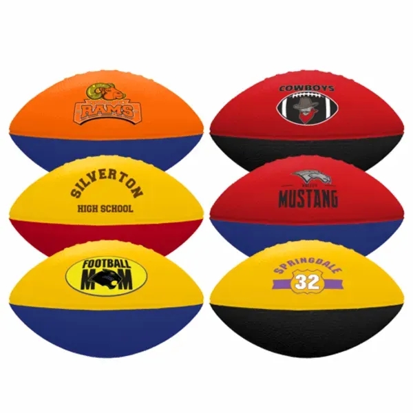 7" foam football with two-tone color design and customization.... from ASI 55675 Galaxy Balloons Inc / Galactic Fun Time Line