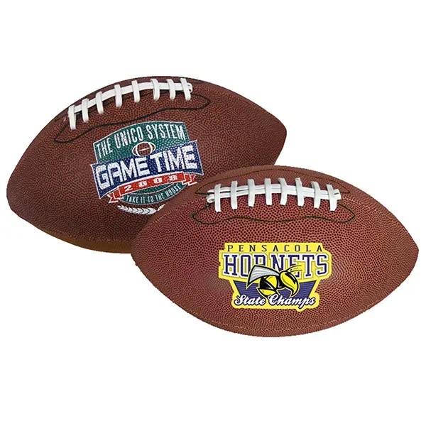 14" full size synthetic leather football with customization.... from ASI 55675 Galaxy Balloons Inc / Galactic Fun Time Line