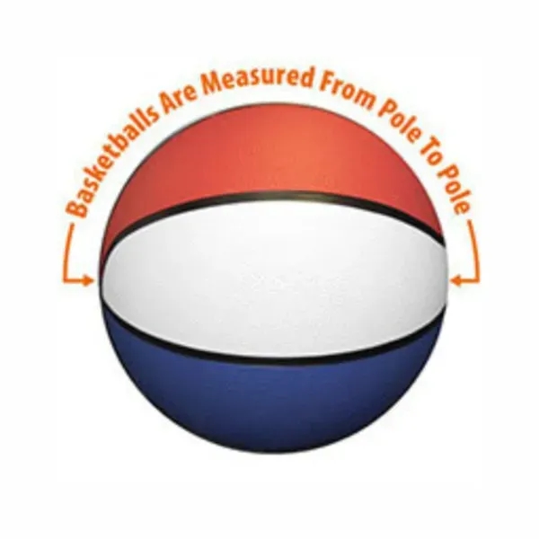 Full size rubber basketball (29.5" when inflated) with red, white and... from ASI 55675 Galaxy Balloons Inc / Galactic Fun Time Line