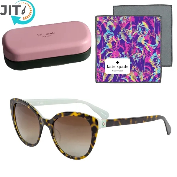 Sunglasses kit with cat-eye shades, cleaning cloth, and carrying case.... from ASI 57653 Gold Bond